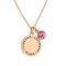 Karma February Birthstone Rose Gold Necklace