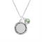 Karma August Birthstone Necklace - Silver