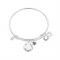 Karma June Birthstone Bangle - Silver