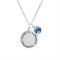 Karma September Birthstone Necklace - Silver