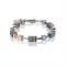 Coeur De Lion Geo Silver + Rose-Gold Blue Bracelet