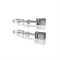 Coeur De Lion Geo Silver + Rose-Gold Blue Earrings