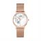 CLUSE La Roche Petite Mesh Rose Gold & White Marble Watch