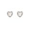 Ted Baker Silver Crystal Heart Earrings