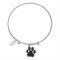 Karma Guide Dogs NI Paw Silver Bangle - Adjustable