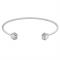 CLUSE Idylle Silver Marble Hexagons Open Cuff Bracelet - Adjustable