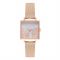 Olivia Burton Square Lace Rose Gold Mesh Watch - Rose Gold