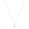 Argento Silver CZ Teardrop Necklace - One Size