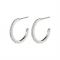 Pilgrim Silver Roberta Crystal Hoop Earrings