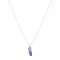 August Woods Silver Crystal Feather Necklace