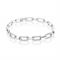 August Woods Silver Rectangle Crystal Link Bracelet - Silver