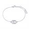 August Woods Silver Crystal Link Circle Bracelet - Silver