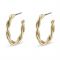 Pilgrim Gold Naja Hoop Earrings