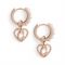 Olivia Burton Rose Gold Pearl C Initial Huggie Earrings - Rose Gold