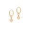 Ted Baker Gold Tiny Heart Huggie Earrings