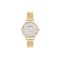 Olivia Burton Mother Of Pearl Pale Gold Mesh Watch