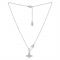 Vivienne Westwood Rhodium Lucrece Safety Pin Necklace - Silver