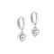 Ted Baker Silver Crystal Heart Huggie Earrings