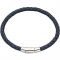 Little Star Reed Mens Navy Leather Bracelet - 22cm