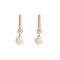 Olivia Burton Rose Gold Pearl Huggie Hoop Earrings