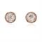 Kate Spade New York Rose Gold Clear Sparkle Round Earrings