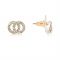 August Woods Gold CZ Double Link Stud Earrings