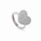 Nomination Silver Crystal Heart Easychic Ring - Adjustable