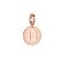 Rebecca Rose Gold Letter Charm - D