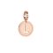 Rebecca Rose Gold Letter Charm - L