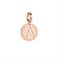 Rebecca Rose Gold Letter Charm - A