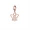Rebecca Rose Gold Crystal Angel Charm - Rose Gold