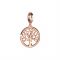 Rebecca Rose Gold Crystal Tree Of Life Charm - Silver