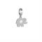 Rebecca Silver Crystal Elephant Charm - Silver