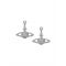 Vivienne Westwood Silver Crystal Mini Bas Relief Drop Earrings
