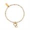 ChloBo Mixed Metal Linked Heart Bracelet - Gold