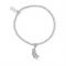 ChloBo Silver Cute Feather Heart Bracelet - Silver