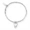 ChloBo Silver Mini Cube Linked Heart Bracelet - Silver