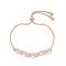 August Woods Crystal Heart Pull Bracelet - Rose Gold