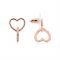 August Woods Rose Gold Heart Link Drop Earrings - Rose Gold