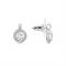 August Woods Silver Crystal Halo Drop Earrings - Silver