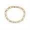 Over & Over 7mm Gold Steel Chain Bracelet - Silver