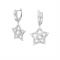 Swarovski Silver Stella Star Huggie Earrings