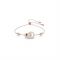 Swarovski Hollow Rose Gold Circle Bracelet - Rose Gold