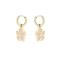Ted Baker Gold + Pink Magnolia Huggie Earrings - Gold