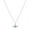 Vivienne Westwood Blue Crystal Mini Bas Relief Necklace