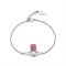 Vivienne Westwood Amethyst Crystal Porfiro Bas Relief Bracelet - Silver