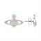 Vivienne Westwood Topaz Crystal Mini Bas Relief Earrings - Silver