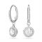 Swarovski Constella Silver Halo Drop Earrings