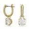 Swarovski Constella Gold Huggie Hoop Earrings