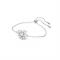 Swarovski Gema Silver Flower Pull Bracelet - Adjustable